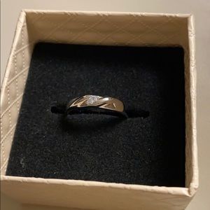 Sterling silver (925) promise ring with zirconia